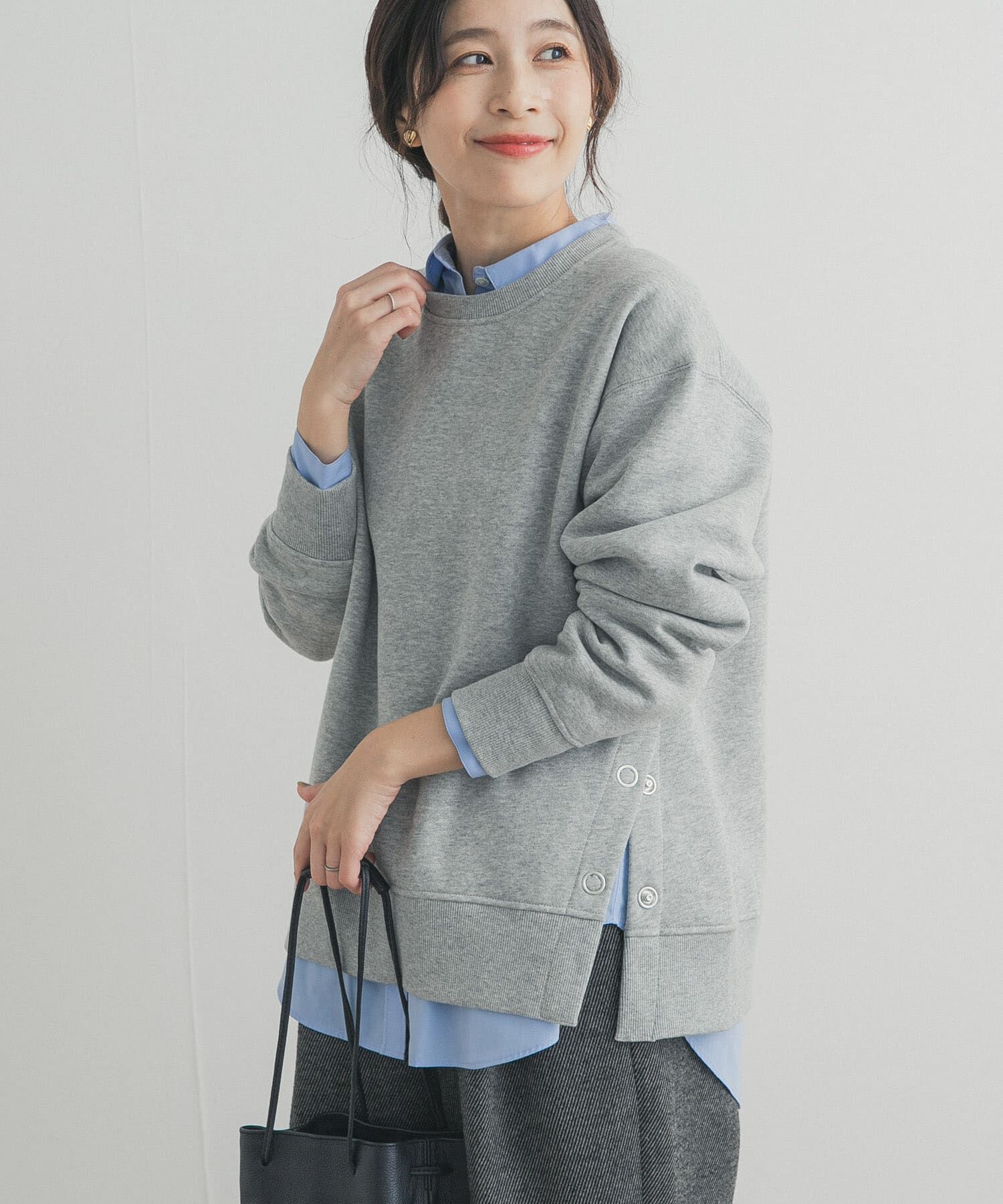 URBAN RESEARCH DOORS「『一部WEB限定カラー』『UR TECH』裏起毛サイド釦スウェット」|スウェット・ジャージ|