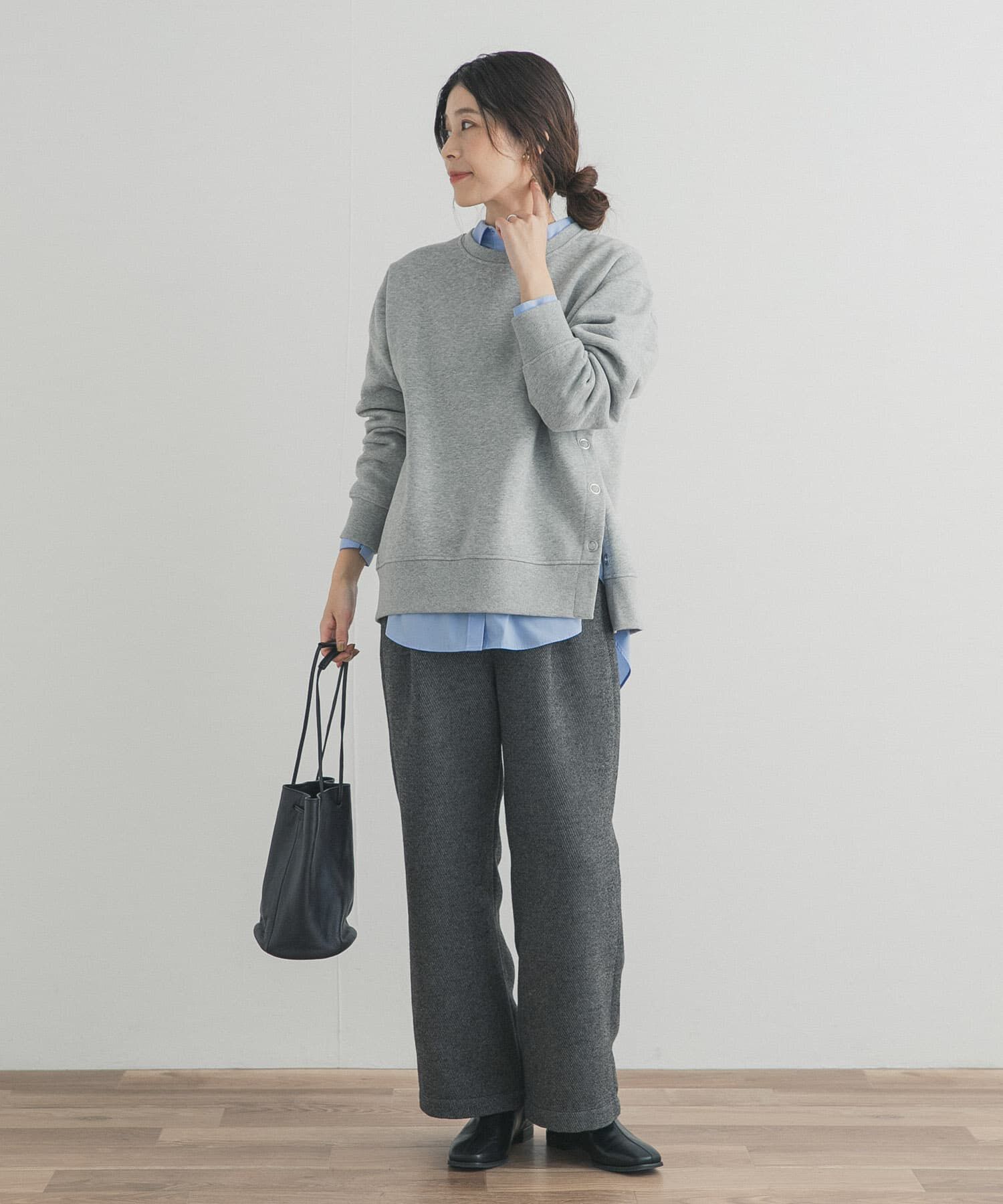 URBAN RESEARCH DOORS「『一部WEB限定カラー』『UR TECH』裏起毛サイド釦スウェット」|スウェット・ジャージ|