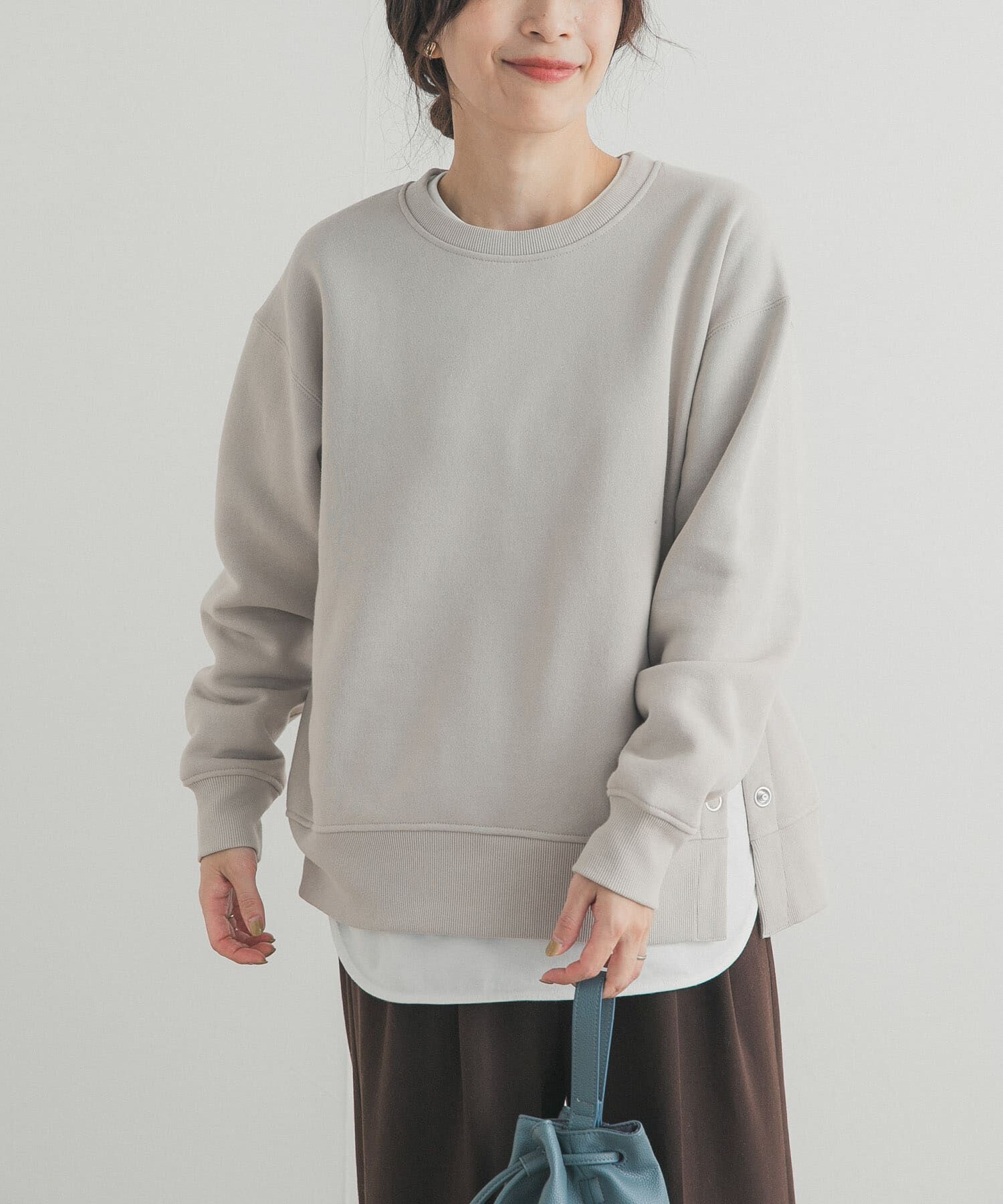 URBAN RESEARCH DOORS「『一部WEB限定カラー』『UR TECH』裏起毛サイド釦スウェット」|スウェット・ジャージ|