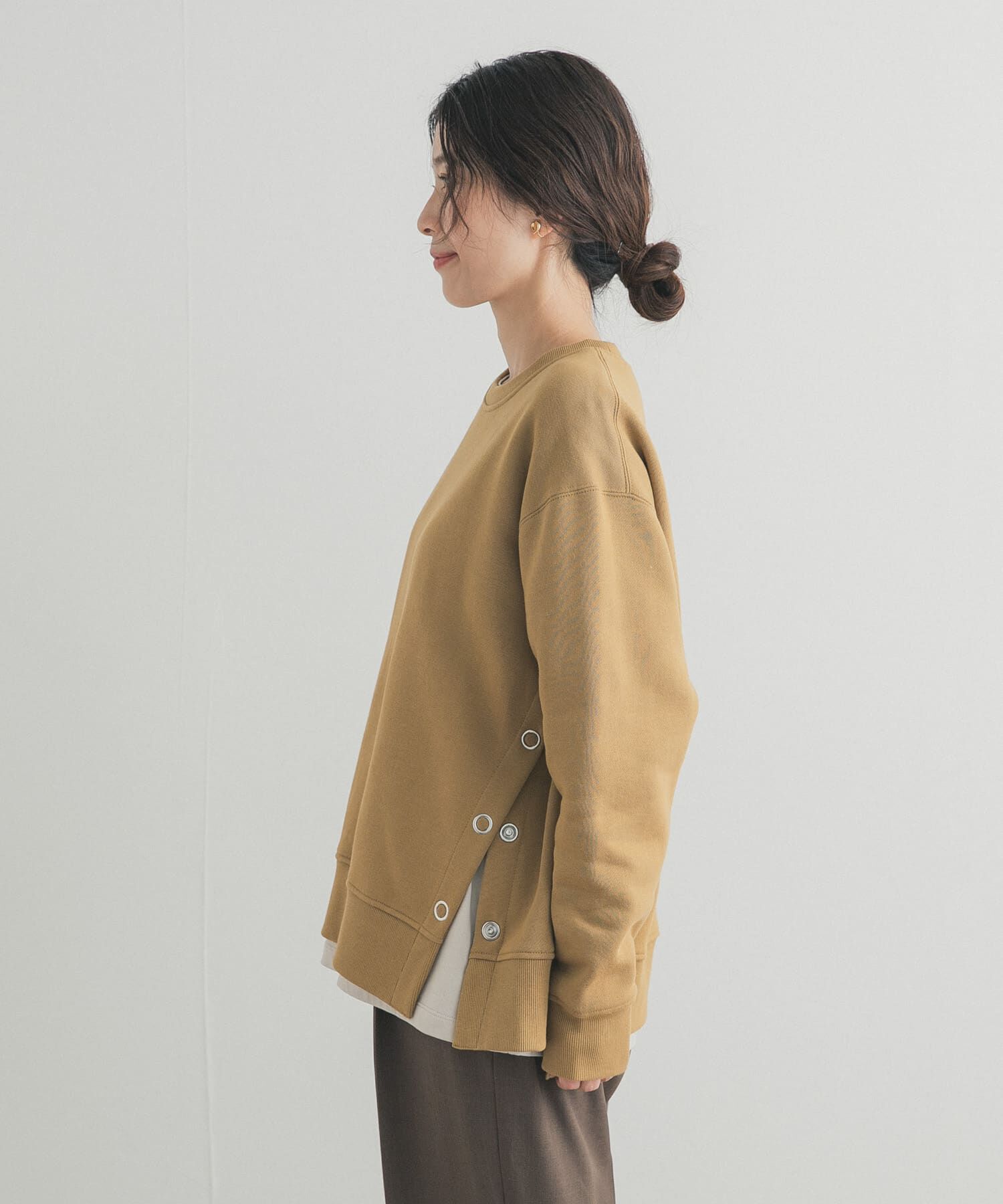 URBAN RESEARCH DOORS「『一部WEB限定カラー』『UR TECH』裏起毛サイド釦スウェット」|スウェット・ジャージ|