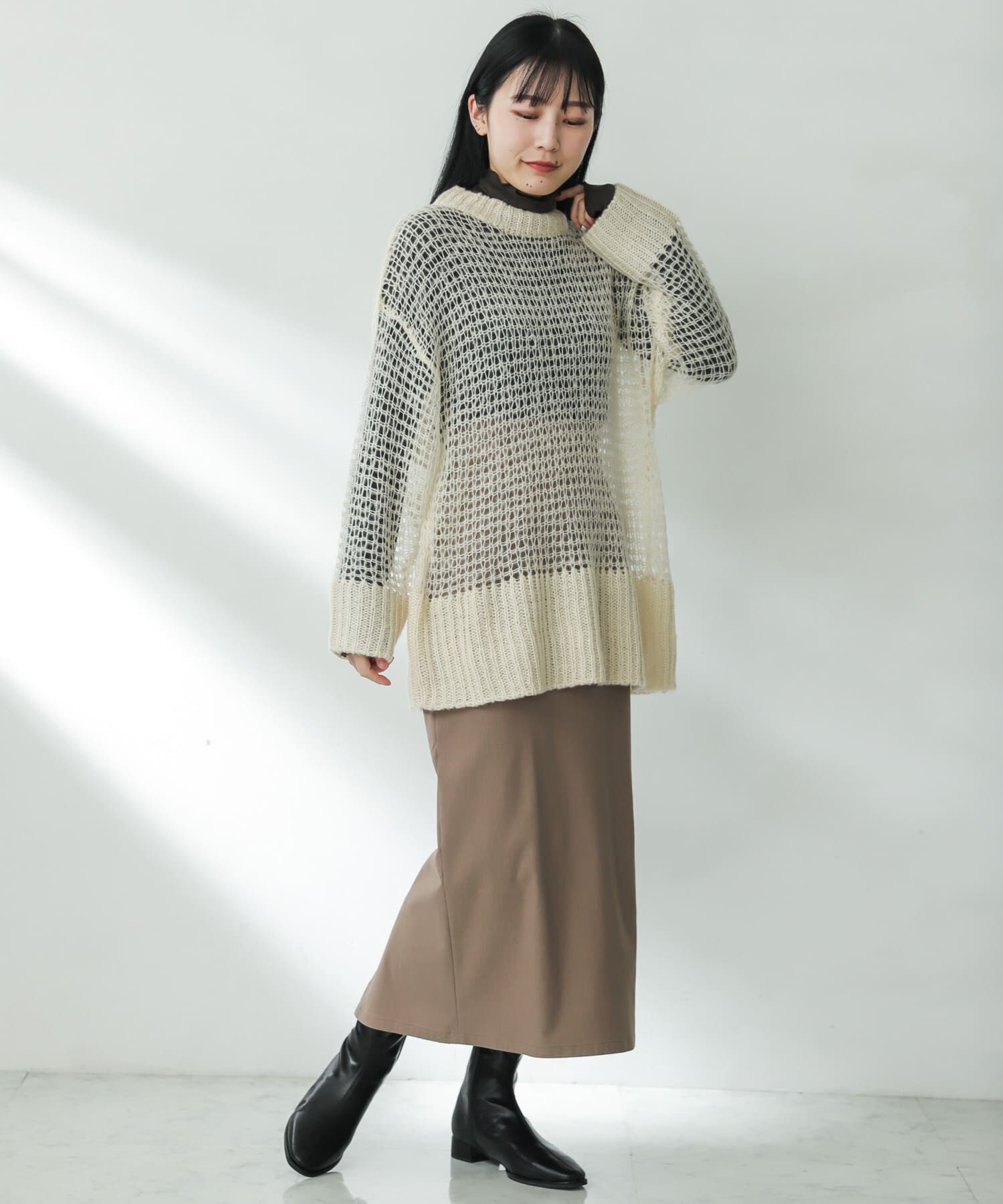 SENSE OF PLACE by URBAN RESEARCH「メッシュルーズセーター」|ニット・セーター|