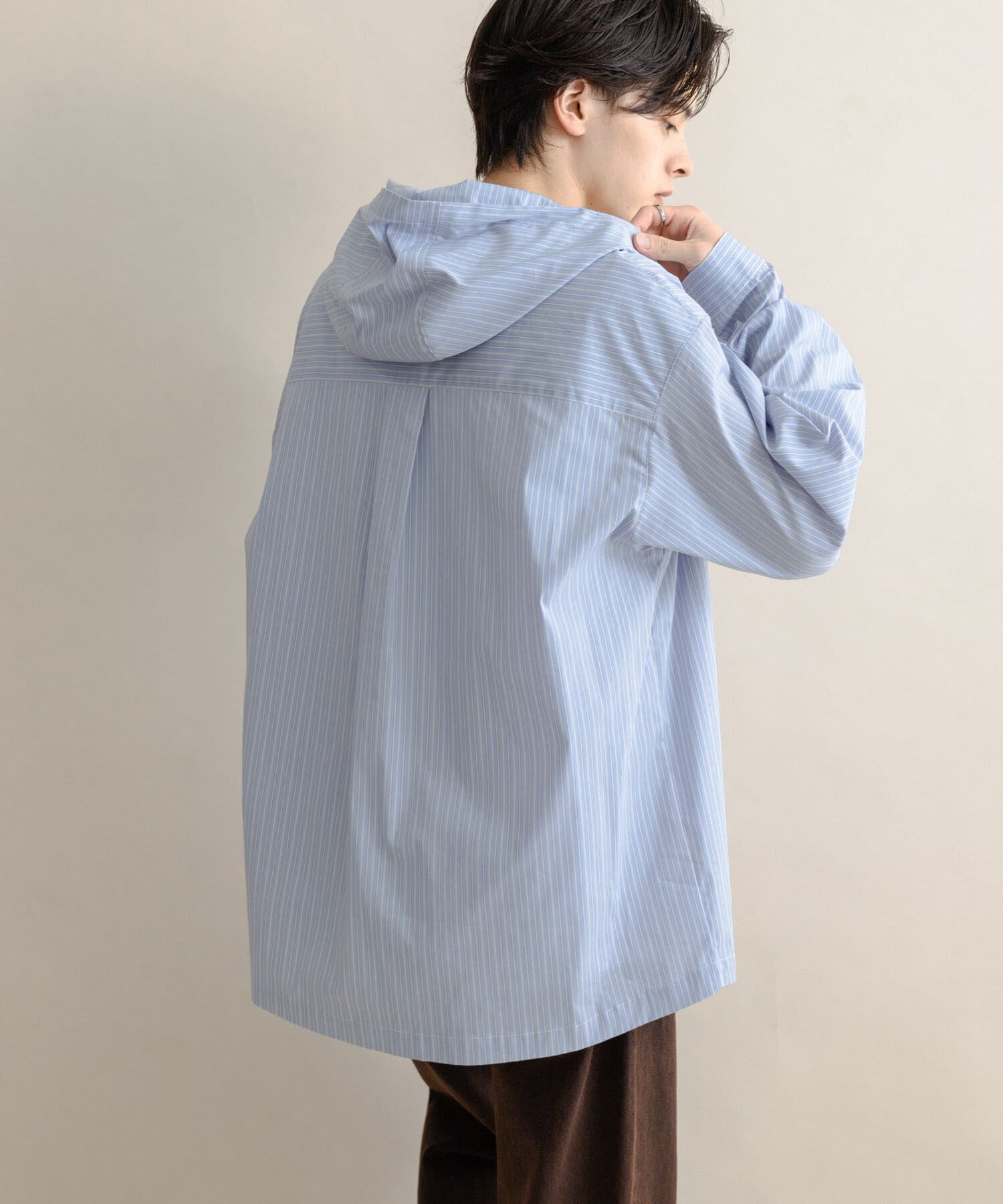 SENSE OF PLACE by URBAN RESEARCH「ストライプフーディールーズシャツ」|シャツ・ブラウス|