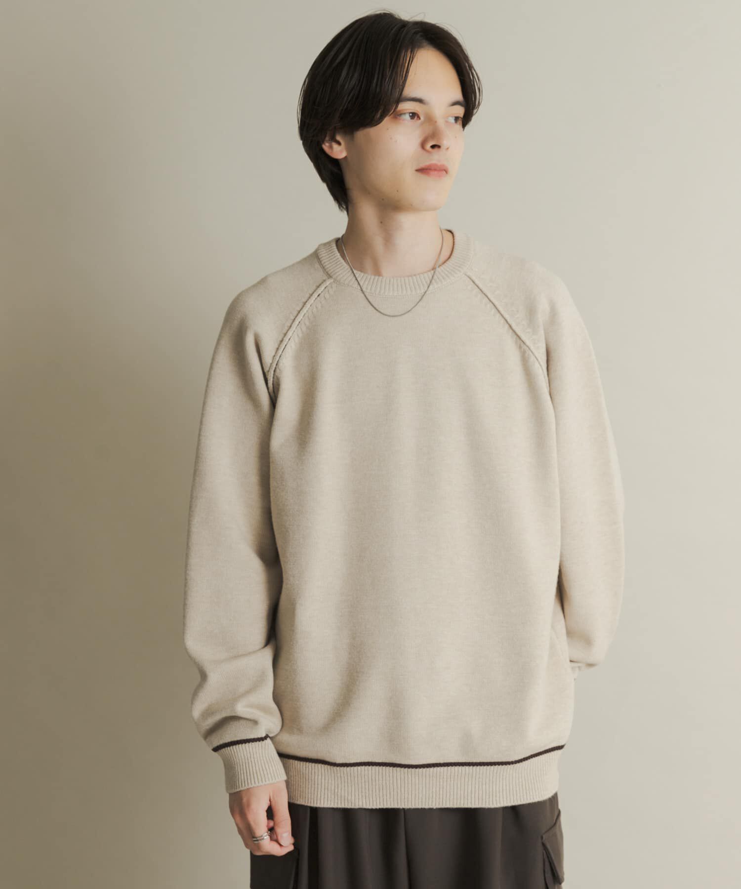 SENSE OF PLACE by URBAN RESEARCH「『一部WEB限定ｶﾗｰ』『洗濯可/毛玉防止』ｽﾄﾚｯﾁﾊｲｼｮｸﾗｲﾝﾆ」|ニット・セーター|