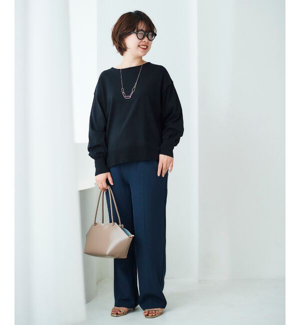 le.coeur blanc「《手洗い可能》ボリュームスリーブニットプルオーバー」|ニット・セーター|