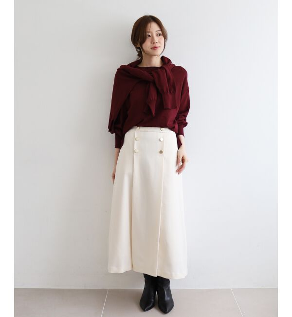 le.coeur blanc「《手洗い可能》ボリュームスリーブニットプルオーバー」|ニット・セーター|