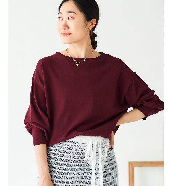 le.coeur blanc「《手洗い可能》ボリュームスリーブニットプルオーバー」|ニット・セーター|