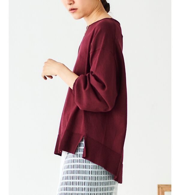 le.coeur blanc「《手洗い可能》ボリュームスリーブニットプルオーバー」|ニット・セーター|