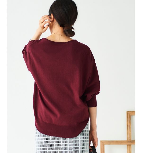 le.coeur blanc「《手洗い可能》ボリュームスリーブニットプルオーバー」|ニット・セーター|