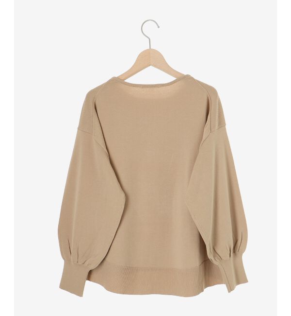 le.coeur blanc「《手洗い可能》ボリュームスリーブニットプルオーバー」|ニット・セーター|