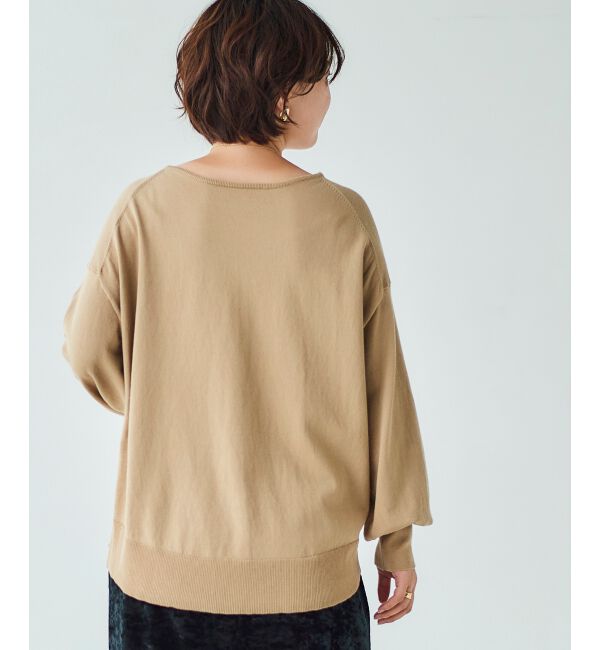 le.coeur blanc「《手洗い可能》ボリュームスリーブニットプルオーバー」|ニット・セーター|