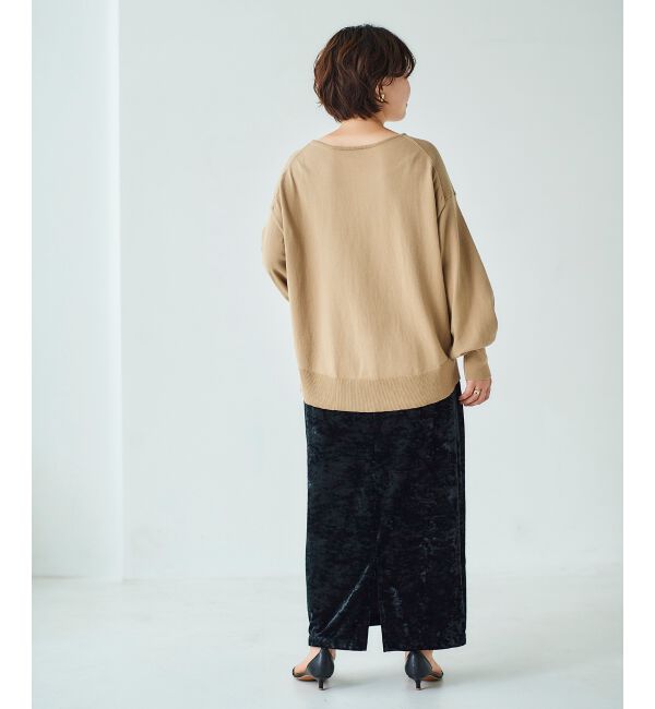 le.coeur blanc「《手洗い可能》ボリュームスリーブニットプルオーバー」|ニット・セーター|