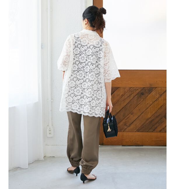  「フロントポケットフラワーコードレースシャツ」|シャツ・ブラウス|