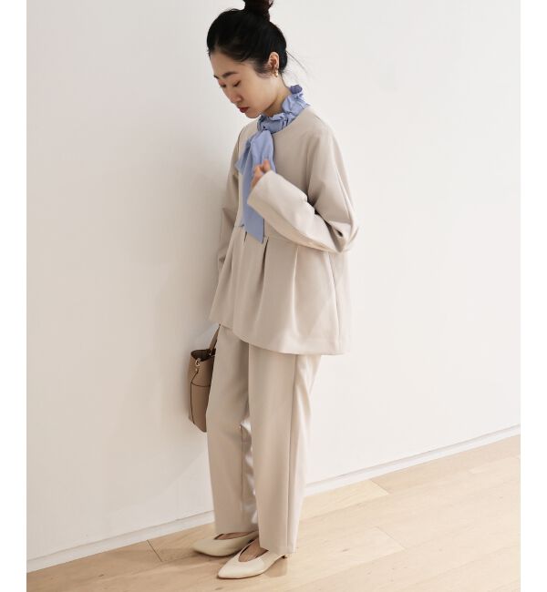  「ツインクロスノーカラーペプラムジャケット」|その他|