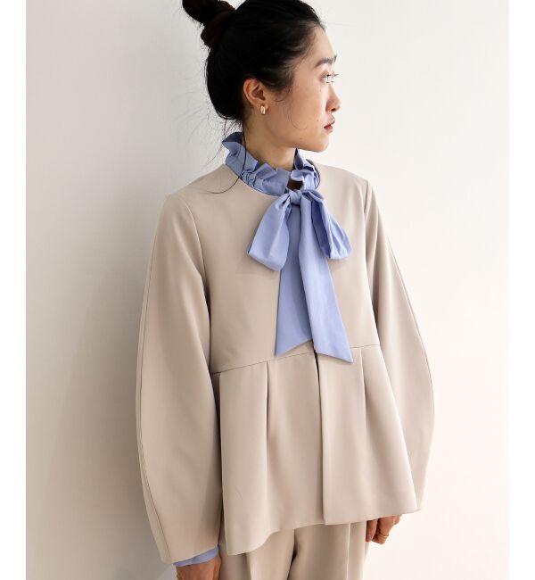  「ツインクロスノーカラーペプラムジャケット」|その他|