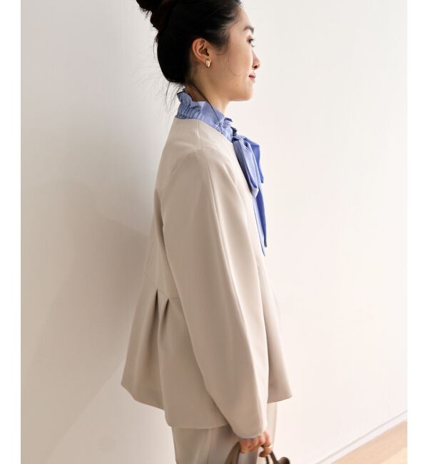 「ツインクロスノーカラーペプラムジャケット」|その他|
