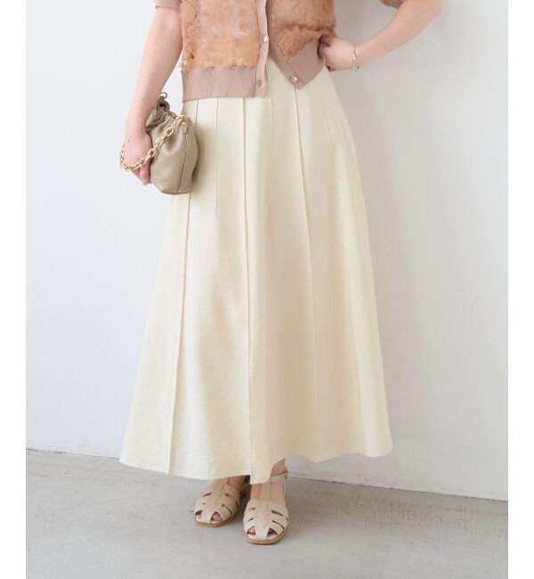  「パネルピンタックフレアスカート」|フレア|
