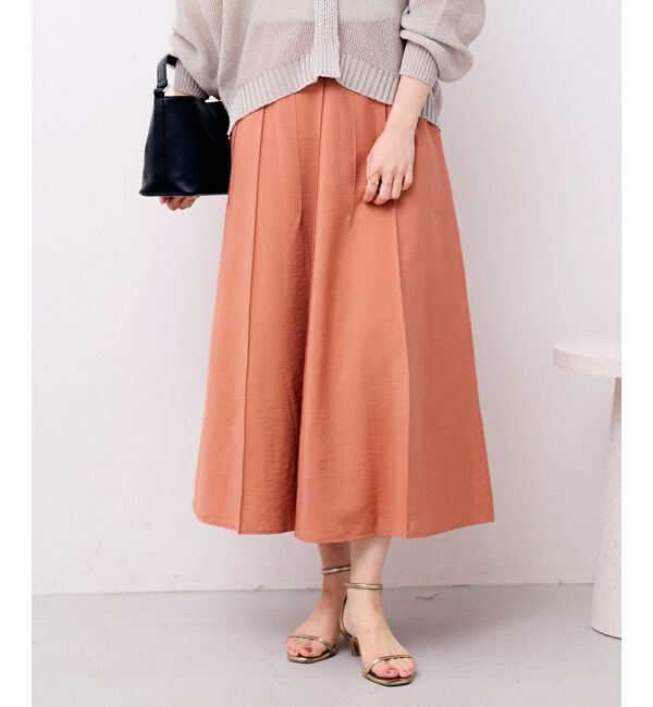  「パネルピンタックフレアスカート」|フレア|