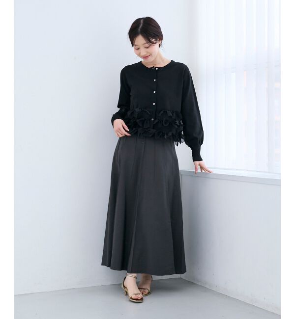  「パネルピンタックフレアスカート」|フレア|