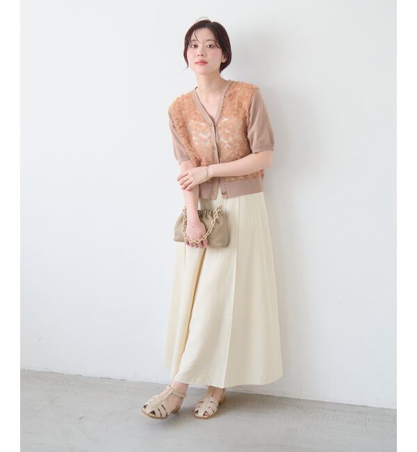  「パネルピンタックフレアスカート」|フレア|