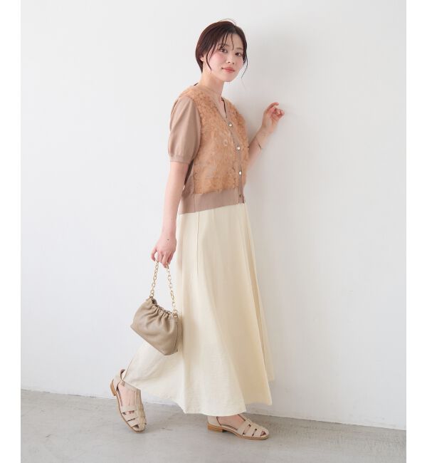  「パネルピンタックフレアスカート」|フレア|