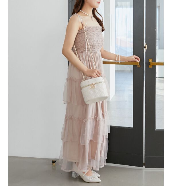  「パールチェーンキャミワンピース」|ワンピース|