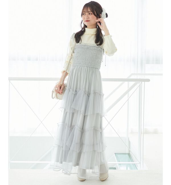  「パールチェーンキャミワンピース」|ワンピース|