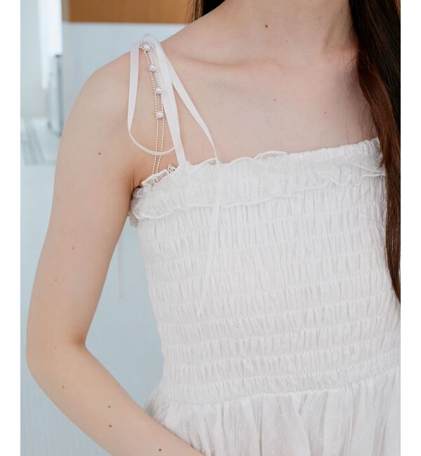  「パールチェーンキャミワンピース」|ワンピース|