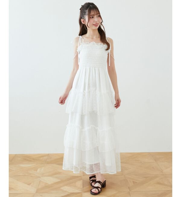  「パールチェーンキャミワンピース」|ワンピース|