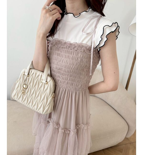  「パールチェーンキャミワンピース」|ワンピース|