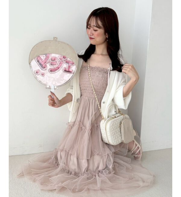  「パールチェーンキャミワンピース」|ワンピース|