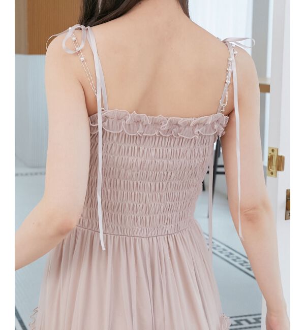  「パールチェーンキャミワンピース」|ワンピース|