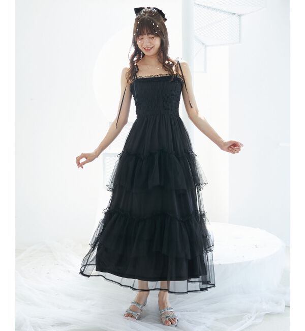  「パールチェーンキャミワンピース」|ワンピース|