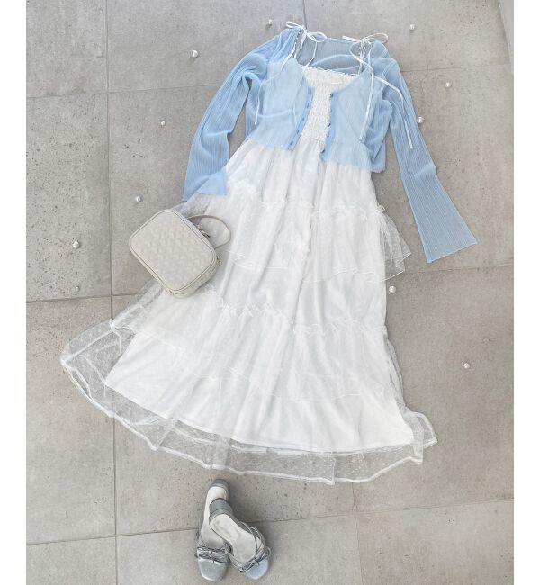  「パールチェーンキャミワンピース」|ワンピース|