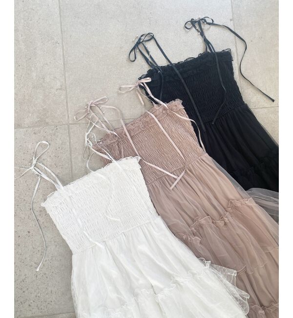  「パールチェーンキャミワンピース」|ワンピース|