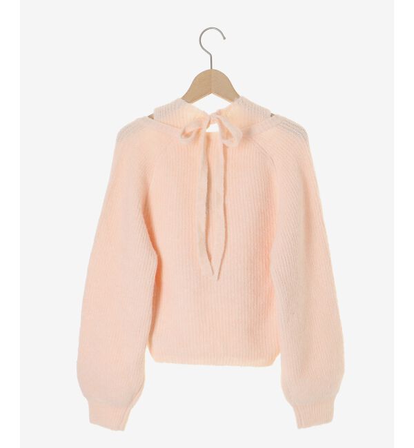  「オープンショルダーカシュクールニット」|ニット・セーター|