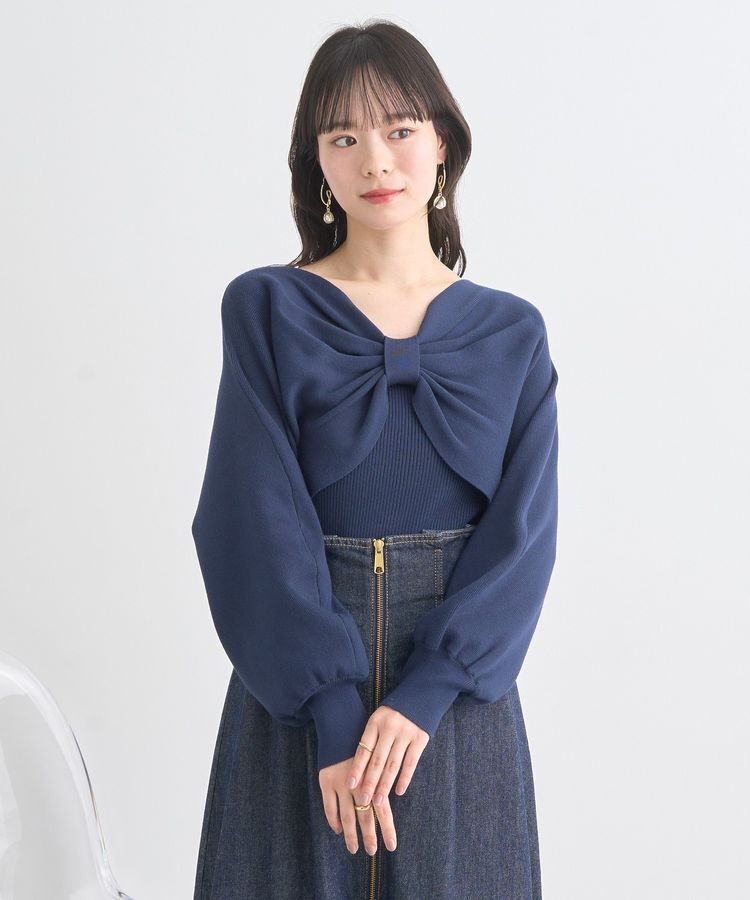 earth music&ecology「リボンニットアンサンブル」|ニット・セーター|