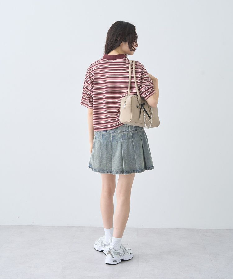 earth music&ecology「レトロボーダーポロシャツ」|Tシャツ・カットソー|