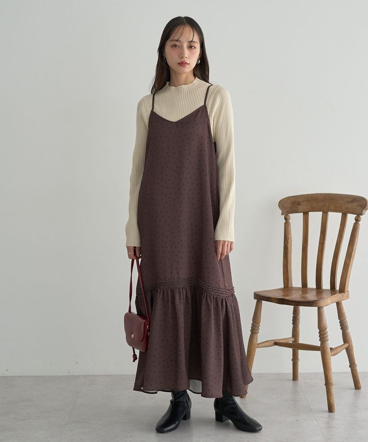 earth music&ecology「アソートサテンキャミワンピース」|ワンピース|