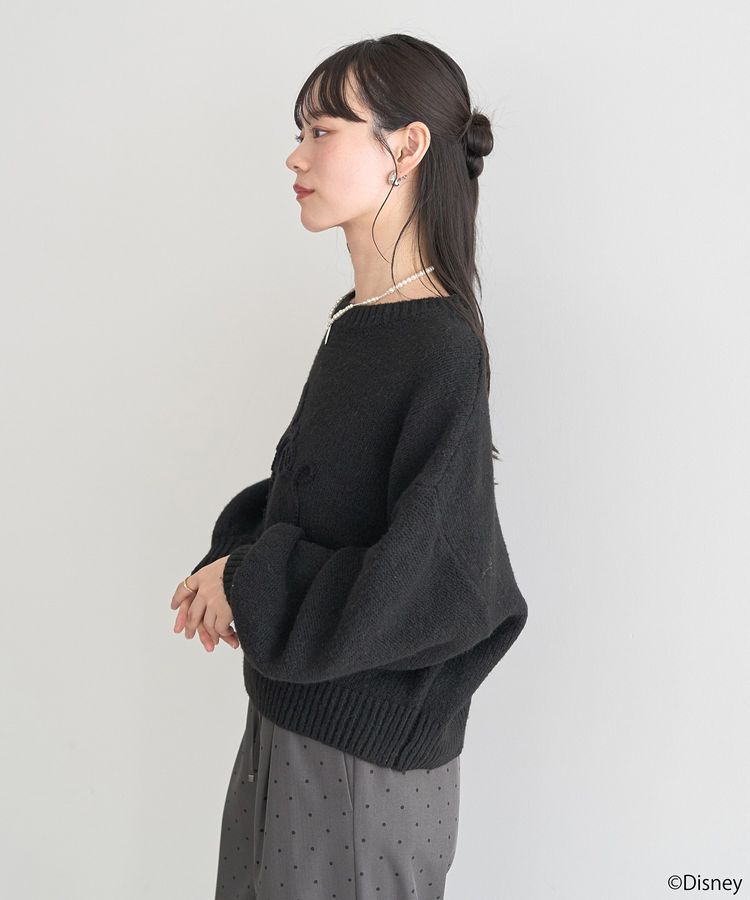 earth music&ecology「Disney/ミッキーコード刺繍ニットプルオーバー」|ニット・セーター|