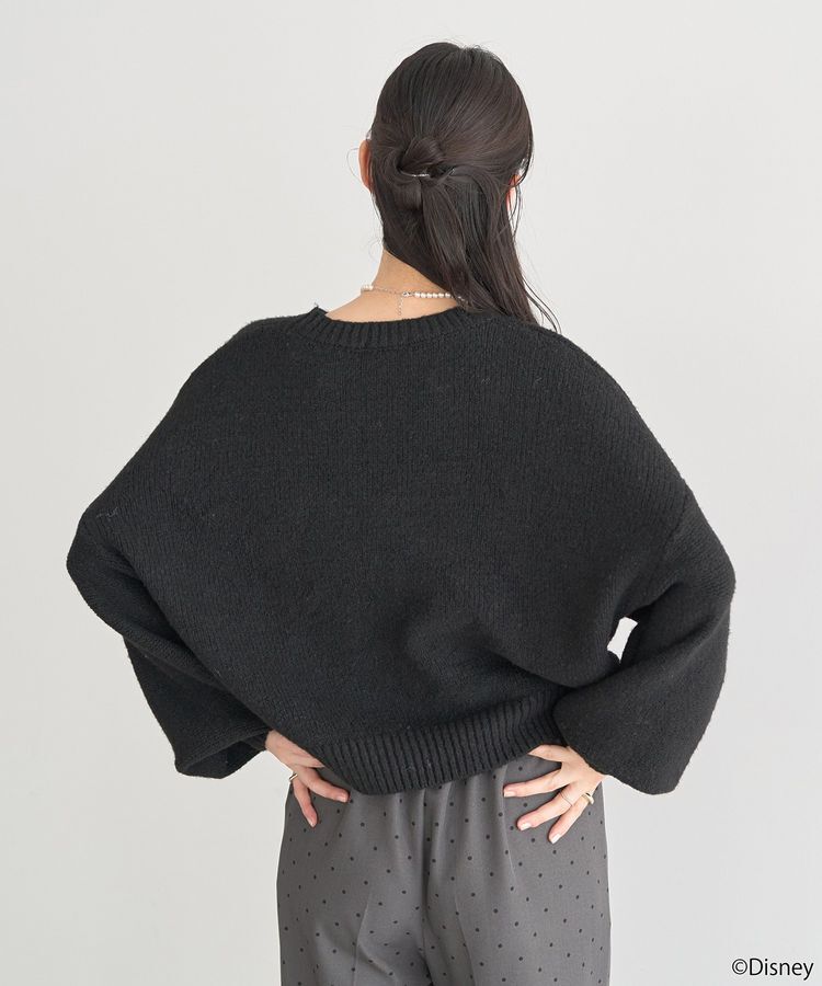 earth music&ecology「Disney/ミッキーコード刺繍ニットプルオーバー」|ニット・セーター|
