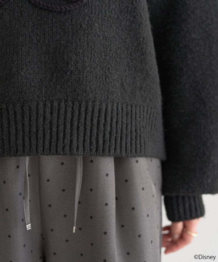 earth music&ecology「Disney/ミッキーコード刺繍ニットプルオーバー」|ニット・セーター|