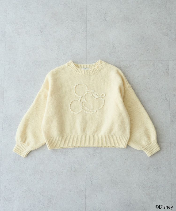 earth music&ecology「Disney/ミッキーコード刺繍ニットプルオーバー」|ニット・セーター|