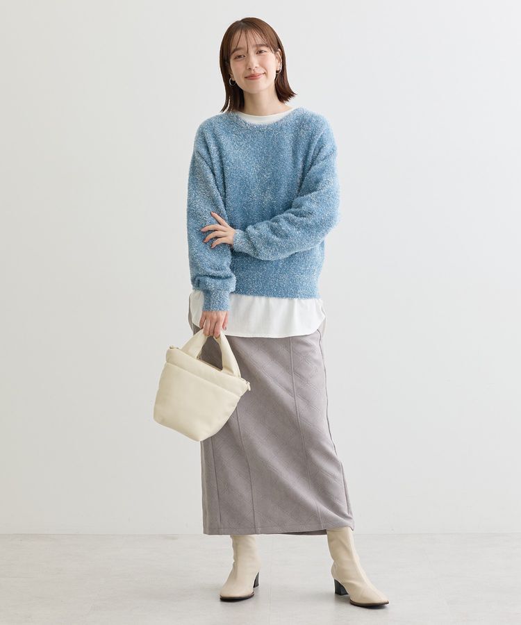 Green Parks「・ELENCARE DUE エンボスナロースカート」|タイト|