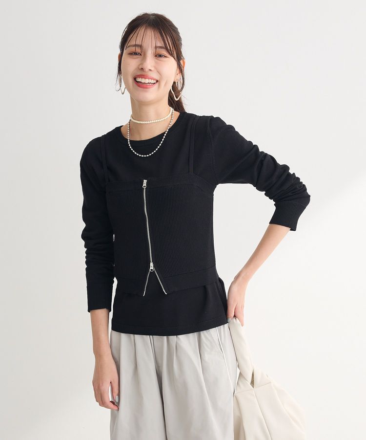 Green Parks「SET2点ニットキャミビスチェ＋プルオーバー」|ニット・セーター|