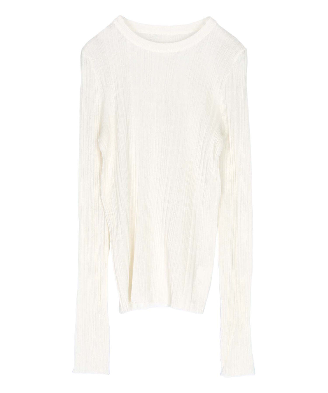 titivate「クルーネックランダムリブシアーニット」|ニット・セーター|