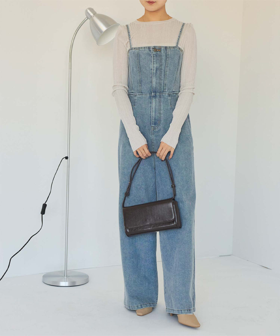 titivate「クルーネックランダムリブシアーニット」|ニット・セーター|