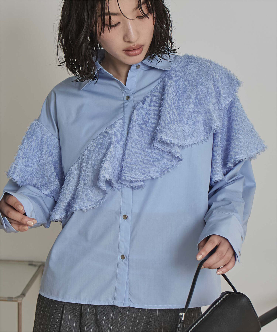 miette「フリンジラッフルシャツ」|シャツ・ブラウス|