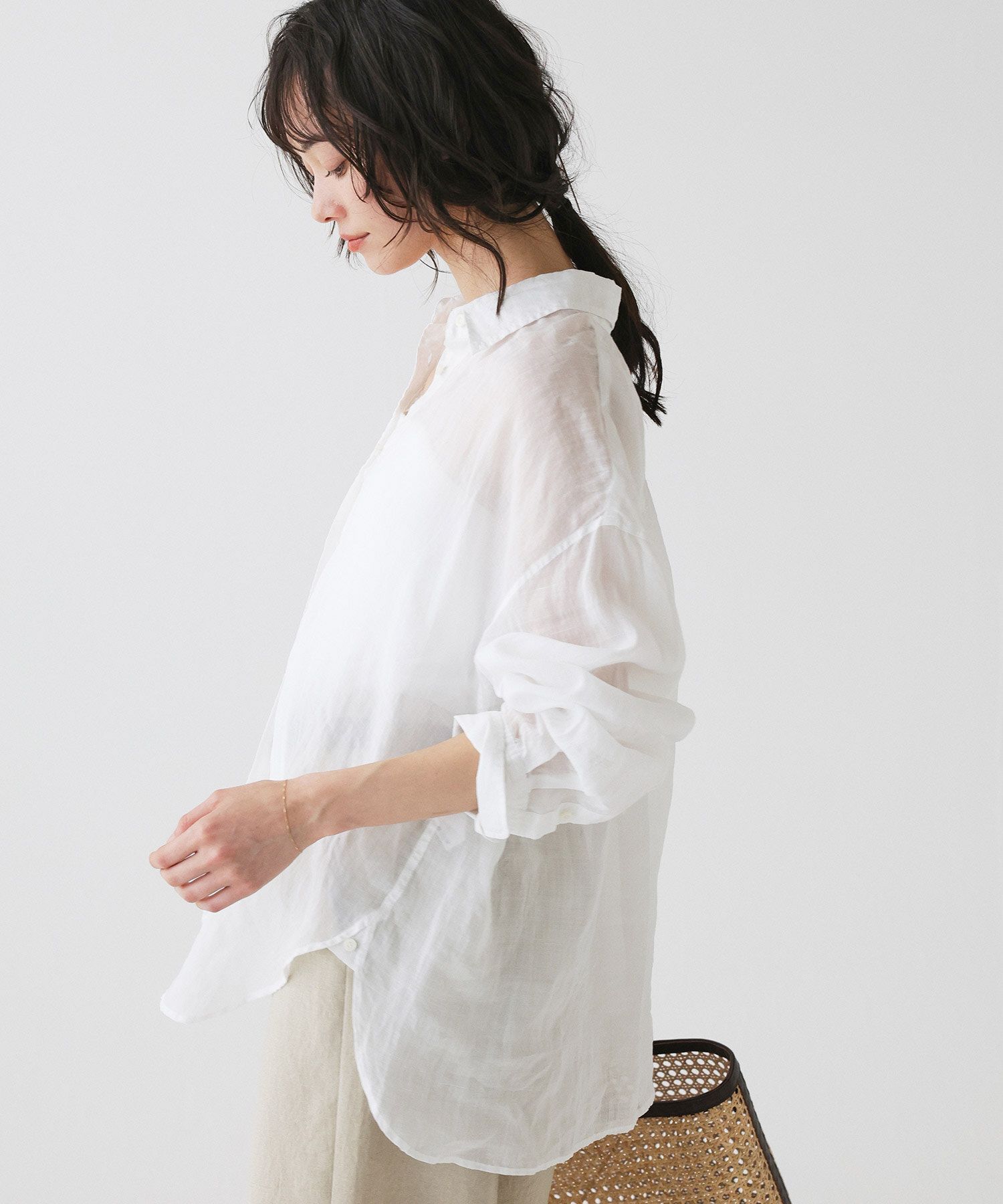 BABYLONE「ラミーシアーカシュクールシャツ」|シャツ・ブラウス|