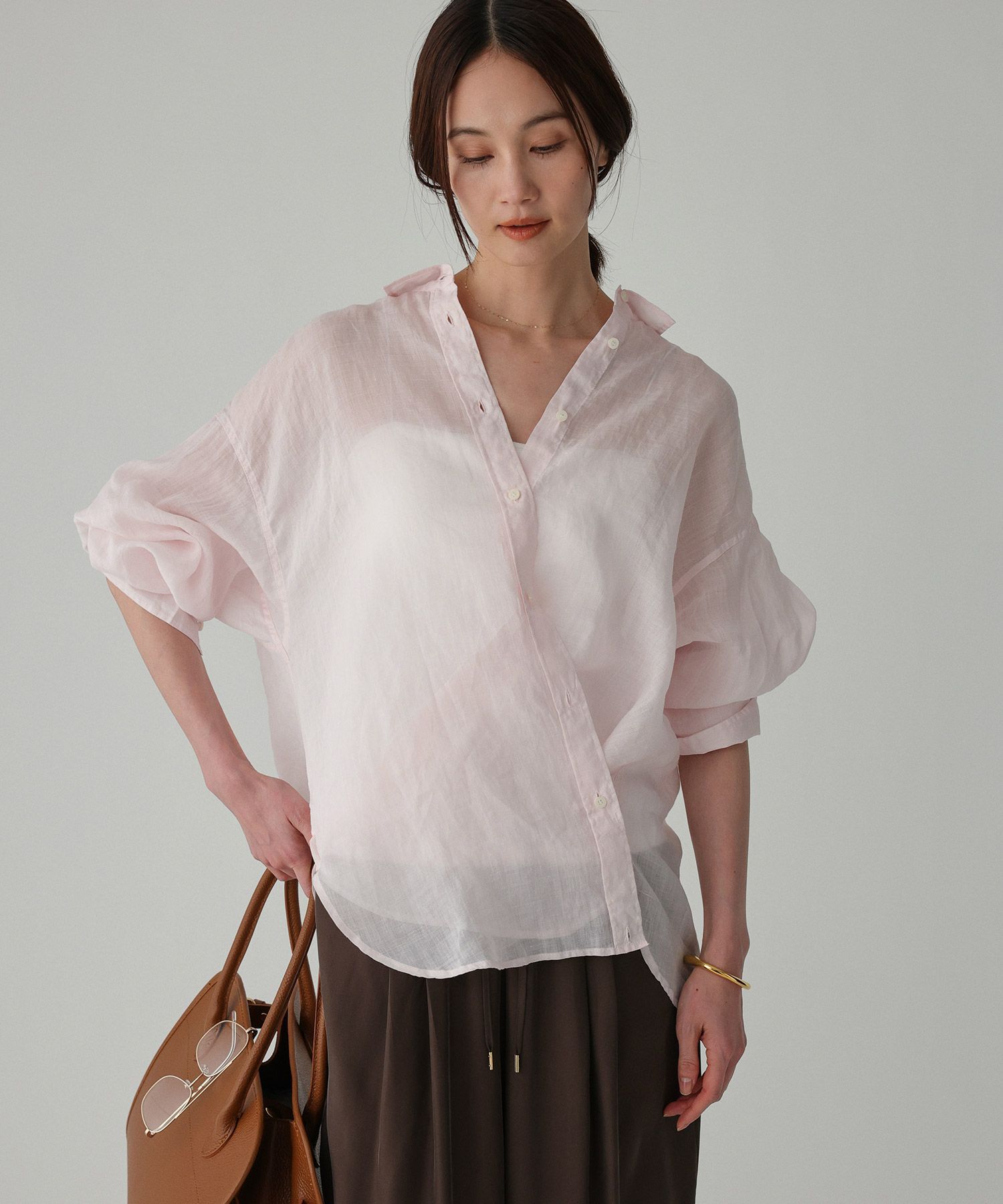 BABYLONE「ラミーシアーカシュクールシャツ」|シャツ・ブラウス|