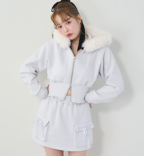  「【セットアップ可能】フェイクファーパーカー」|プルオーバー|